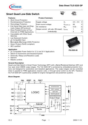 TLE6220GP datasheet cover page
