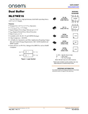 NL27WZ16 数据手册首页