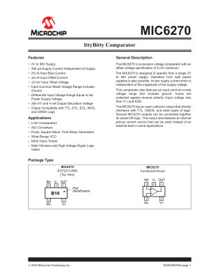 MIC6270YM5-TR 数据手册首页