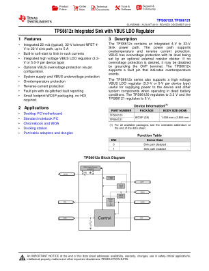 TPS66121 datasheet cover page