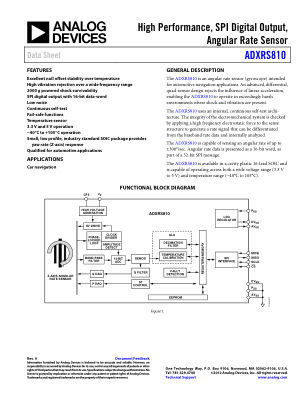 ADXRS810 datasheet cover page