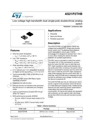 AS21P2THB 数据手册首页