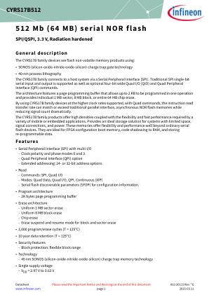 CYRS17B512 datasheet cover page