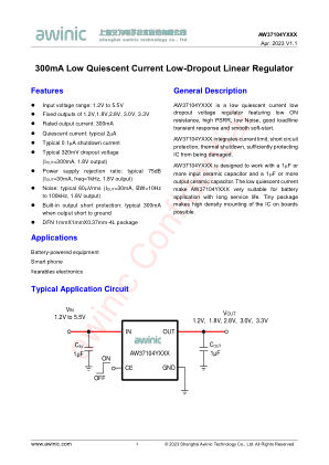 AW37104YXXX datasheet cover page