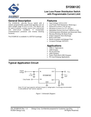 SY20812CAAT datasheet cover page