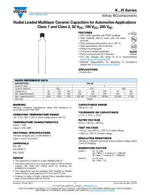 KRSERIES 数据手册首页