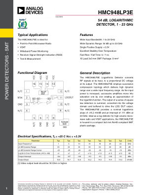 HMC948 datasheet cover page