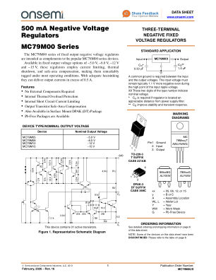 MC79M00 datasheet cover page