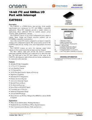 CAT9555 datasheet cover page