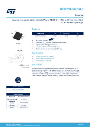 SCT070HU120G3AG datasheet cover page