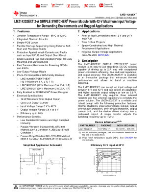 LMZ14202EXT datasheet cover page