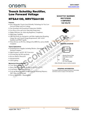 NTSA4100 datasheet cover page