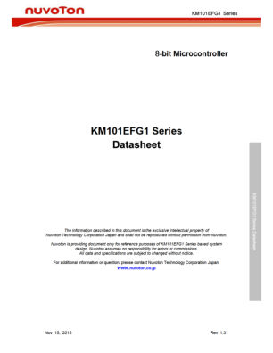 KM101EFG1 datasheet cover page