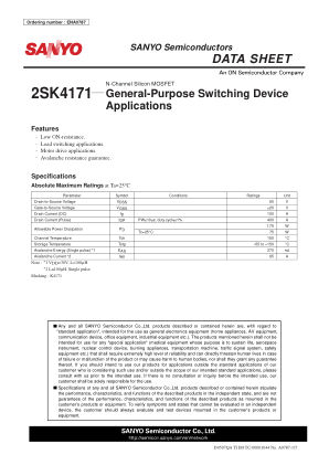 2SK4171 datasheet cover page