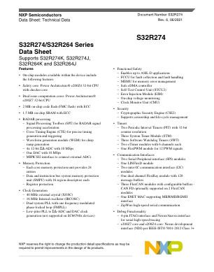 S32R274 数据手册首页