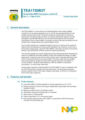 TEA1720B3T datasheet cover page