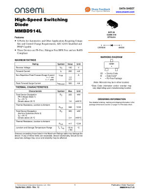MMBD914LT1 数据手册首页