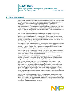 UJA1169L datasheet cover page