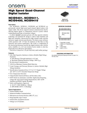 NCID9401 datasheet cover page