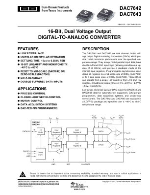 DAC7642 数据手册首页
