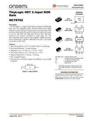 NC7ST02 数据手册首页