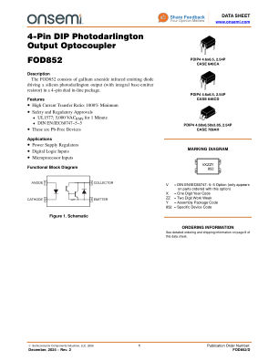 FOD852 datasheet cover page