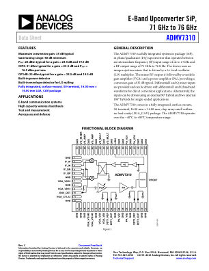 ADMV7310 数据手册首页