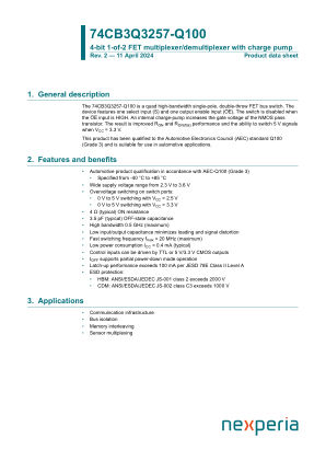 74CB3Q3257PW-Q100J datasheet cover page