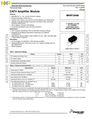 MHW1244N datasheet cover page