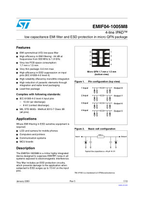 EMIF04-1005M8 数据手册首页