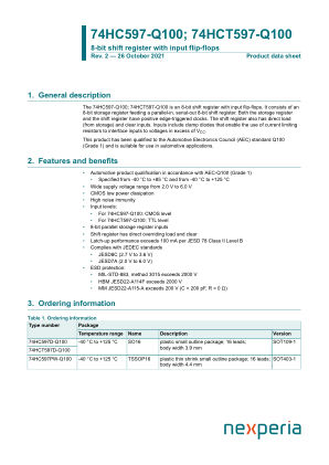 74HC597D-Q100118 datasheet cover page