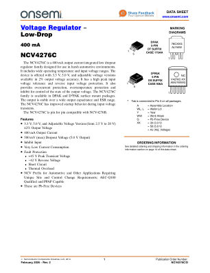 NCV4276C datasheet cover page