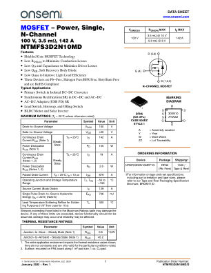 NTMFS3D2N10MD 数据手册首页