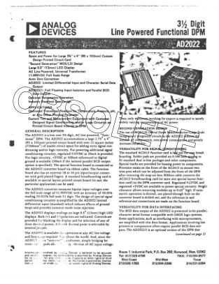 1208970AD2022 datasheet cover page
