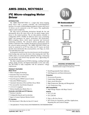 AMIS-30624 datasheet cover page
