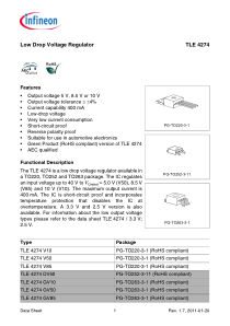 TLE4274 datasheet cover page