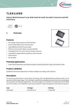 TLE8110ED datasheet cover page