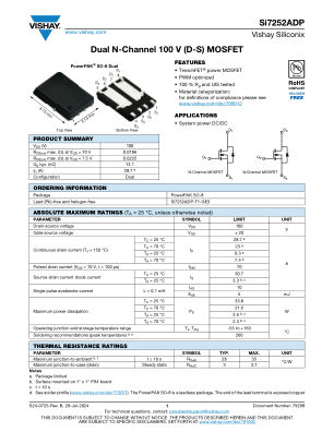 SI7252ADP 数据手册首页
