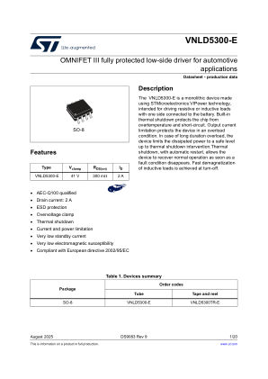 VNLD5300-E datasheet cover page