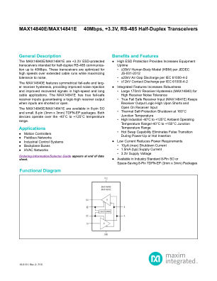 MAX14840E-MAX14841E datasheet cover page