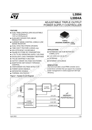 L5994 datasheet cover page