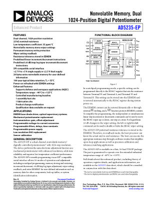 AD5235-EP datasheet cover page