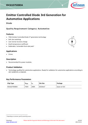 IDC61D75E8DA datasheet cover page