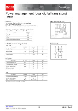 IMD16A datasheet cover page