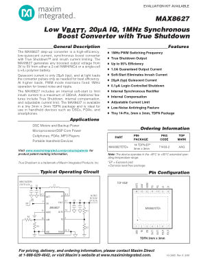 MAX8627 datasheet cover page