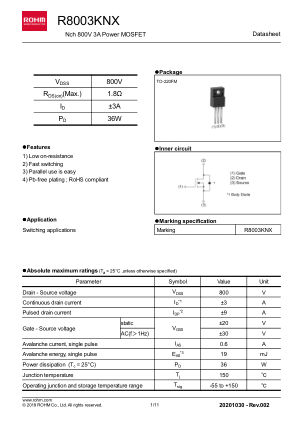 R8003KNX 数据手册首页