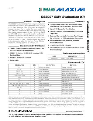 DS8007-KIT datasheet cover page
