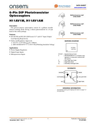 H11AV1M 数据手册首页