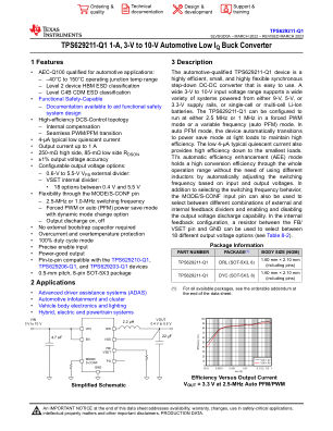 TPS629211-Q1 datasheet cover page