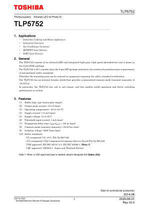 TLP5752 datasheet cover page